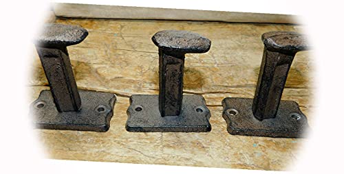 CharmingStuffS New 1 Cast Iron Antique Style Railroad Spike Coat Hooks Hat Hook Rack Towel Garden XL-0106QQQ by CharmingSS