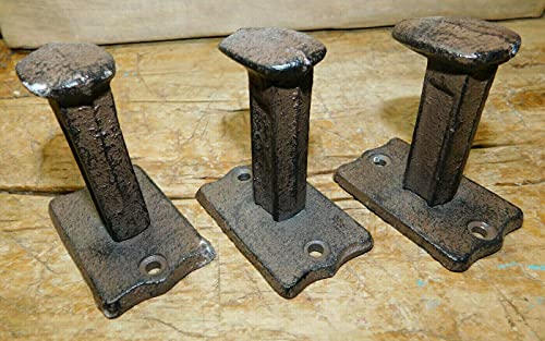 CharmingStuffS New 1 Cast Iron Antique Style Railroad Spike Coat Hooks Hat Hook Rack Towel Garden XL-0106QQQ by CharmingSS