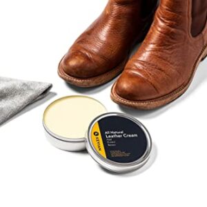 Kevian Leather Cream and Conditioner - Heals, Protects, and Renews - All-Natural Formula Made with Beeswax and Tallow - Made in USA! (4oz)