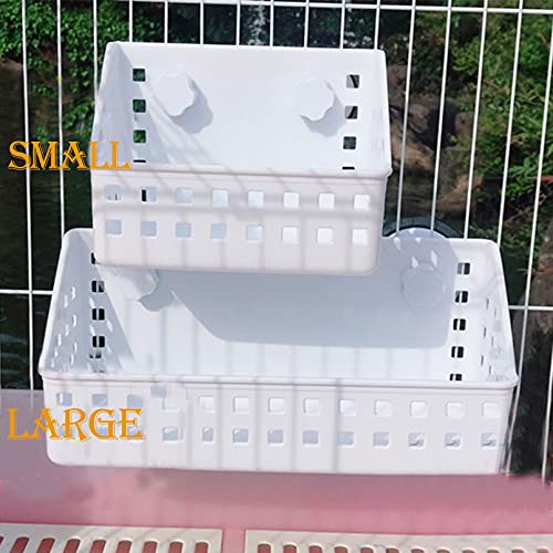 kathson Rabbit Hay Feeder Hay Manger Less Wasted Grass Holder Rack Removable Stainless Steel Crate Bowl Water Food Feeder for Rabbits Bunny Chinchilla Guinea Pigs