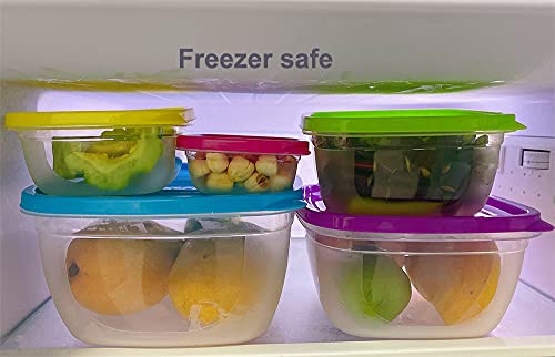 VOYISA Food Storage Container Storage Bowls Kitchen & Pantry Organization Meal Prep Container with Lids, BPA-Free, Freezer, Microwave and Dishwasher Safe (5 Sets Pack )