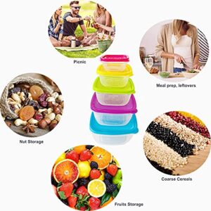 VOYISA Food Storage Container Storage Bowls Kitchen & Pantry Organization Meal Prep Container with Lids, BPA-Free, Freezer, Microwave and Dishwasher Safe (5 Sets Pack )