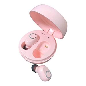 heave wireless sports earbuds,bluetooth 5.0 headphones with mini charging case,tws stereo earphones in ear touch control earphone with mic for iphone android pink