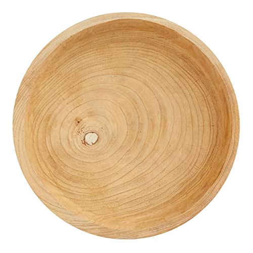 Decorative Round Wooden Trays for Decor, Coffee Tables, Rustic Home Decorations (18 x 3 in)