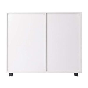 Ergode Halifax 2 Section Mobile Filing Cabinet, White