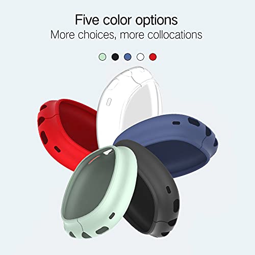 PERFECTSIGHT Earpads Cushions Protectors Cover Case, Soft Silicone Ear Pads Cup Compatible with AirPods Max Headphones, Anti-Scratch, Dust-Proof, Anti-Skid (White)