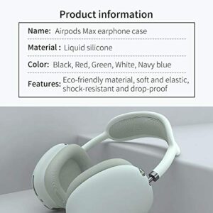PERFECTSIGHT Earpads Cushions Protectors Cover Case, Soft Silicone Ear Pads Cup Compatible with AirPods Max Headphones, Anti-Scratch, Dust-Proof, Anti-Skid (White)
