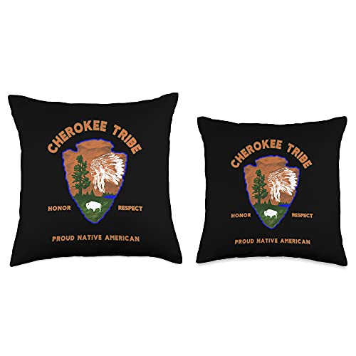 Cherokee Tribe Native American Pride Cherokee Tribe Native American Indian Pride Respect Honor Throw Pillow, 18x18, Multicolor