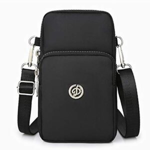 eBuymore TM Crossbody Phone Purse Mulit Pocket Cell Shoulder Strap Wallet Case for Moto One 5G G Power G8 Plus G7 G9 Play E7 TCL 20L 10L 10 SE 20 Pro BLU G90 UMIDIGI A9 (Black)