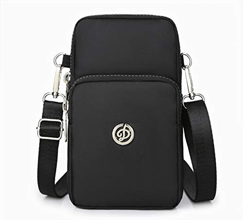 eBuymore TM Crossbody Phone Purse Mulit Pocket Cell Shoulder Strap Wallet Case for Moto One 5G G Power G8 Plus G7 G9 Play E7 TCL 20L 10L 10 SE 20 Pro BLU G90 UMIDIGI A9 (Black)