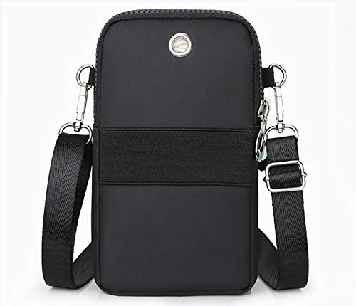 eBuymore TM Crossbody Phone Purse Mulit Pocket Cell Shoulder Strap Wallet Case for Moto One 5G G Power G8 Plus G7 G9 Play E7 TCL 20L 10L 10 SE 20 Pro BLU G90 UMIDIGI A9 (Black)