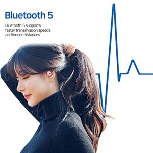 Summonerbuds NABI Pink Bluetooth 5.0 True Wireless Earbuds IPX5 Waterproof, in-Ear Earphones with Microphone, Wireless Chargable