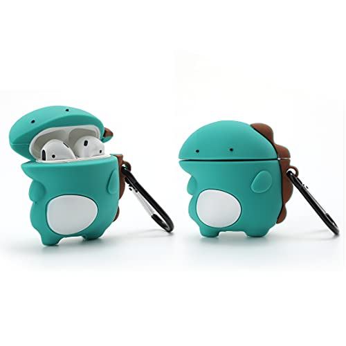 TYOROY Cute Dinosaur Case for Airpod Case/Airpod 2 Case,3D Cute Cartoon Soft Case,Kids Teens Boys Girls Women Lovely Dinosaur with Keychain for Airpod 1&2 Case (Dinosaur)