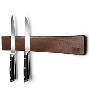 hoshanho magnetic knife strips, magnetic knife holder for wall 16 inch, acacia wood knife magnetic strip use as knife bar, knife holder for kitchen utensil organizer