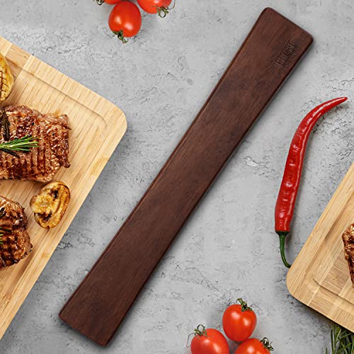 HOSHANHO Magnetic Knife Strips, Magnetic Knife Holder for Wall 16 Inch, Acacia Wood Knife Magnetic Strip Use as Knife Bar, Knife Holder for Kitchen Utensil Organizer