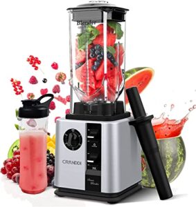 cranddi professional commercial blender 1800w, 80oz bpa-free jar, high-speed blenders for shakes and smoothies, variable speed, self-cleaning, k95-s