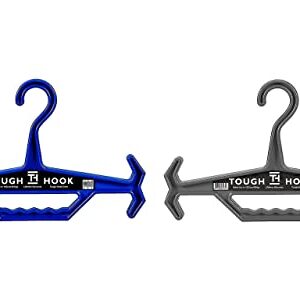 Tough Hook Original Hangers Set of 2 Blue and Grey |USA Made | Multi Pack