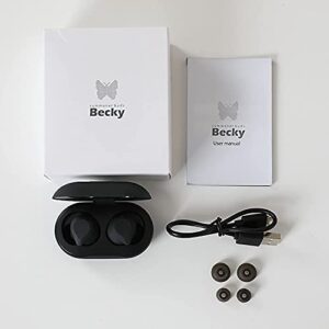 Summonerbuds Becky Black Bluetooth 5.0 True Wireless Earbuds IPX7 Waterproof, in-Ear Earphones with Microphone, Wireless Chargable