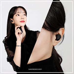 Summonerbuds Becky Black Bluetooth 5.0 True Wireless Earbuds IPX7 Waterproof, in-Ear Earphones with Microphone, Wireless Chargable