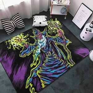 SWEET TANG Area Blacklight by Evil Witch Rug Soft Anti-Skid Floor Carpet Bedroom Rug Flannel Carpet Non-Slip Home Decor Durable Bedside Rug Premium Play Mat