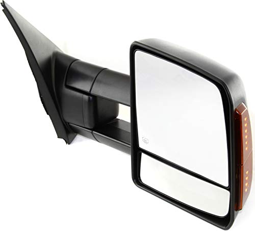 Garage-Pro Mirror Compatible with 2007-2021 Toyota Tundra Towing Mirror, Passenger Side, Heated, Power Glass, Blind Spot Glass, In-housing Signal Light