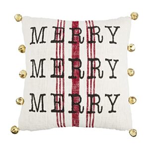 mud pie christmas bell pillow, merry