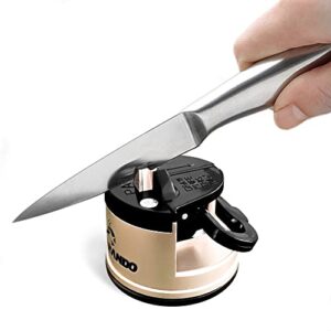 Knife Sharpeners, Mini Knife Sharpeners with Suction Base, Pocket Knife Sharpeners Suitable for Most Blade Types, knife sharpeners for kitchen knives, Gold