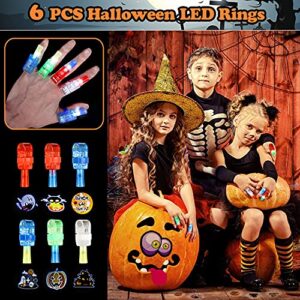 Pumpkin Carving Kit for Kids, 6 Halloween Pumpkin Carving Tools Set + 6 LED Candles + 6 LED Rings + 6 Pumpkin Stickers + 10 Carving Stencils + 2 Lawn Bags , DIY Jack-O-Lanterns Halloween Decorations