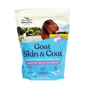 manna pro goat skin & coat supplement | for all breeds of goat | provides nutrients for healthy skin | 4 pounds