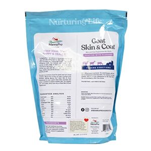 Manna Pro Goat Skin & Coat Supplement | for All Breeds of Goat | Provides Nutrients for Healthy Skin | 4 Pounds