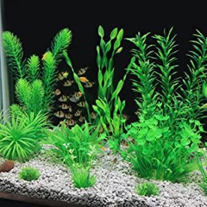 MyLifeUNIT Aquarium Plants, 20 Pack Artificial Fish Tank Plants for Aquarium Decorations (Green)