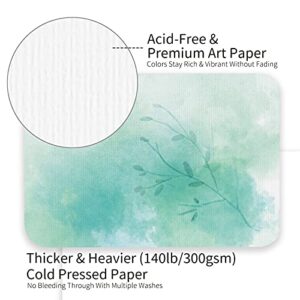 Funto Blank Watercolor Paper Postcards, 50 Cards, 4"x6", 140lb/300gsm, Blank Note Cards for Watercolor Journal, Acid-Free Heavyweight Art Paper for Thank You Notes & Greeting Cards