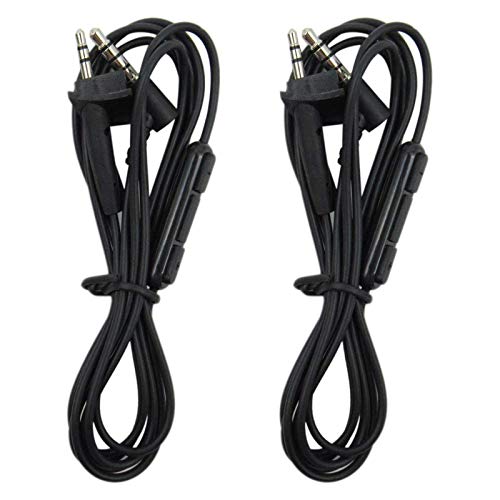 Gxcdizx 2X Black Replacement Audio Cable Cord w/Mic for Bose Around-Ear AE2 AE2i AE2w Headphones