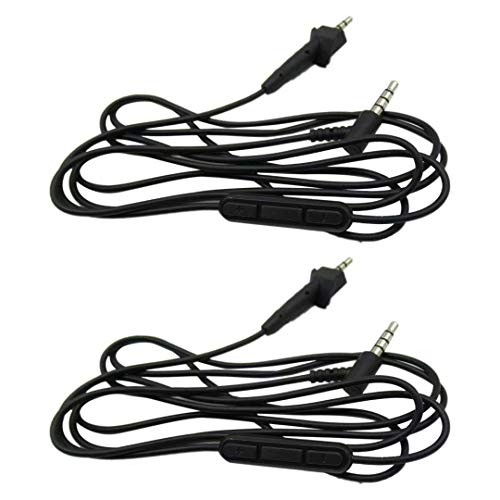 Gxcdizx 2X Black Replacement Audio Cable Cord w/Mic for Bose Around-Ear AE2 AE2i AE2w Headphones