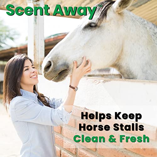 SCENT AWAY Horse Stall Deodorizer Odor Eliminator | 100% Natural Odor Neutralizer | Fragrance Free Smell, Odor & Moisture Absorber | Non-Toxic Active Carbon & Zeolite Odor Control | 25lbs. (11.34kg)