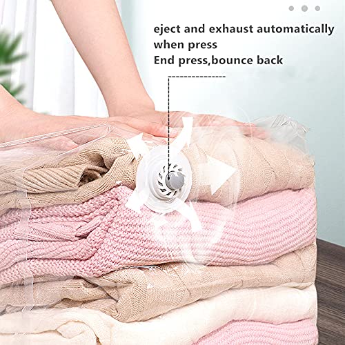 Revolutionary Plastic Space Saver Vacuum Storage Bag for Clothes,No Need Pump Vacuum Seal Bags for Clothing,Reusable Compression Vaccummpacking Bags for Storage,Large,4PCS, 39.3”×31.5”