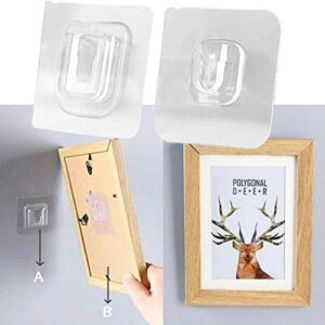 pufai smart hook double sided adhesive bathroom kitchen office hanger transparent hanger waterproof 5 set 10 pieces