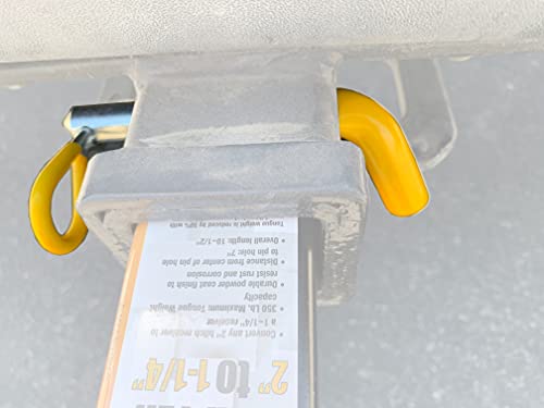 MaxxHaul 50565 3 Pack Trailer Hitch Pin & Clip with Rubber-Coated Vinyl Yellow Grip, 5/8" Diameter, Fits 2" Receiver