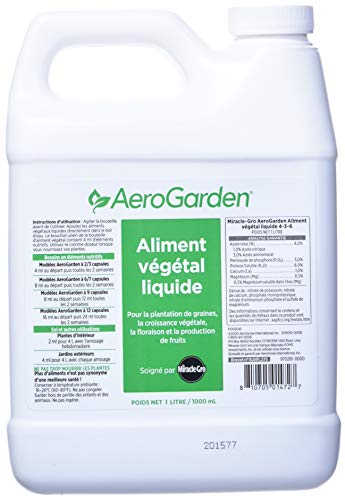 AeroGarden Liquid Nutrients (1 Liter) & Grow Anything Seed Pod Kit, 9