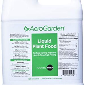 AeroGarden Liquid Nutrients (1 Liter) & Grow Anything Seed Pod Kit, 9