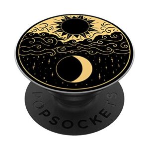 wicca astrology pagan mystical celestial bodies sun moon popsockets popgrip: swappable grip for phones & tablets