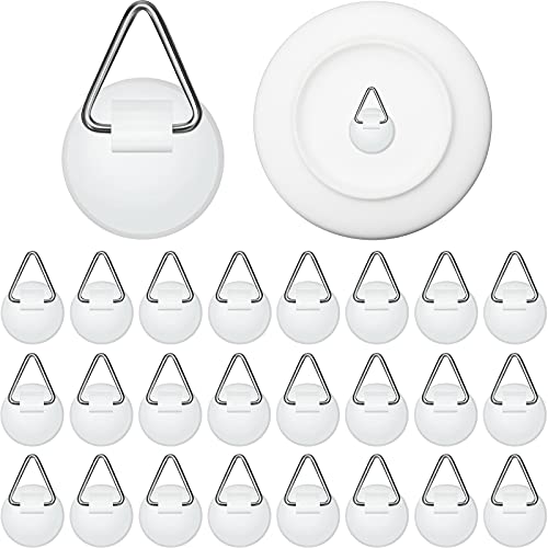 40 Pieces Adhesive Plate Hanger Adhesive Wall Hanger Round Adhesive Hanger Hooks Invisible Adhesive Wall Hangers Self Adhesive Hooks Sticky Wall Hooks for Plate Pictures Wall Art Decor