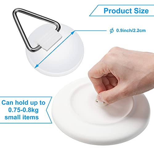 40 Pieces Adhesive Plate Hanger Adhesive Wall Hanger Round Adhesive Hanger Hooks Invisible Adhesive Wall Hangers Self Adhesive Hooks Sticky Wall Hooks for Plate Pictures Wall Art Decor