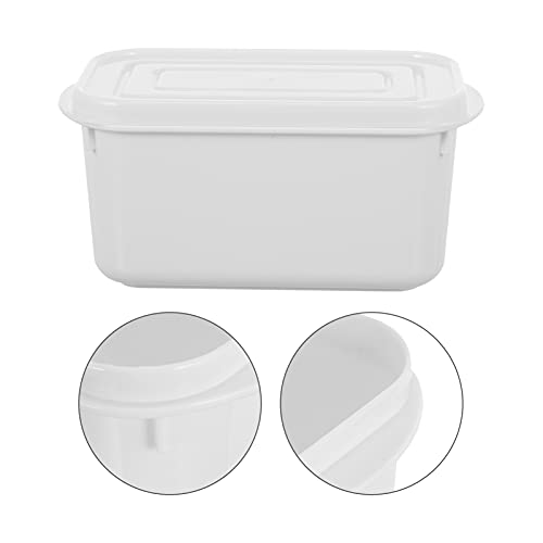 Hemoton 2pcs Plastic Butter Dish with Lid 700ml Butter Keeper Box Fridge Crisper Airtight Container for Home Restaurant Kitchen