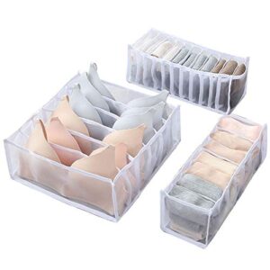 gbxpqec houseware underwear organizer foldable underwear storage divider boxes underwear storage bag for store socks, underwear, ties (white)