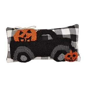 mud pie halloween mini hook pillow, 1 count (pack of 1), truck