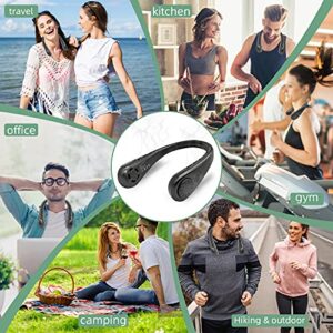Playcasually Neck Fans Portable Rechargable Prime, Bladeless Personal Fans for Your Neck Face Travel Summer Birthday Gifts for Women Men Kids Black