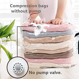 Revolutionary Plastic Space Saver Vacuum Storage Bag for Clothes,No Need Pump Vacuum Seal Bags for Clothing,Reusable Compression Vaccummpacking Bags for Storage,Medium,4PCS, 31.5”×23.6”