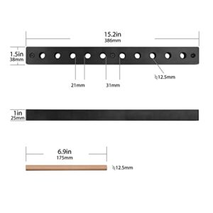 Ski Wall Rack Snowboard Wall Mount Storage Rack Holds 5 Pairs of Skis & Skiing Poles or Snowboard, for Home and Garage,2 Set