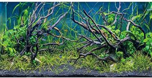 awert 36x18 inches tropical fish tank background river bed & lake aquatic plant undersea tree branch aquarium background vinyl